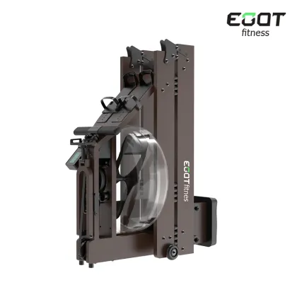 EOAT Rubber Wood Rowing Machine: Air Rowing Exercise Equipment