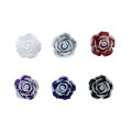 Kawaii bicolore Rose Flatback Resina Fiori di rosa Cabochon Scrapbooking Craft FAI DA TE Fiocco per capelli Decorazione Copricapo Accessori