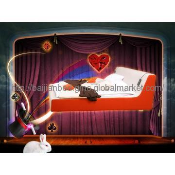 Message Bed, Bedroom Fabric Bed, Functional Bed