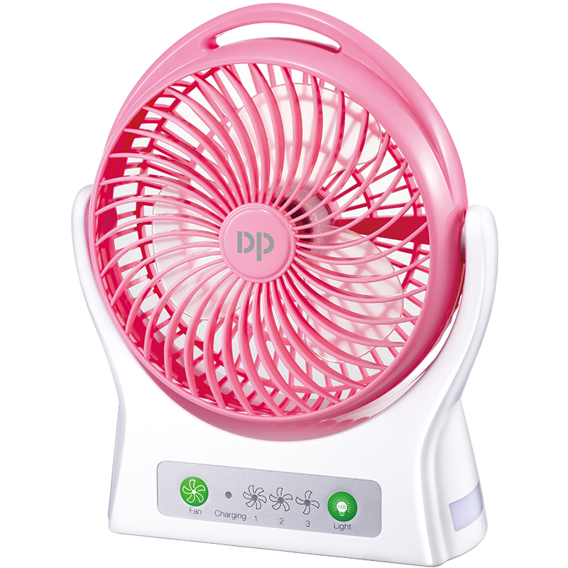8 inch Rechargeable Desktop Fan with Emergency Light