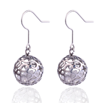 Ball Dangle Zincon Stud Earring Filigree Ball Drop Earring for girls