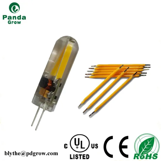 Mini G4 LED 12/24VAC/DC 1.5w high lumen led g4 light filament bulb with CE RHOS approved