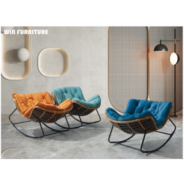 Comfortable Modern Design Rocking Sofa Chair With Footstool