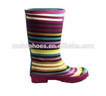 Stripe boots for Women Boots,Cheap half boots,rainbow rain boots