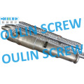 Supply 65/132 Twin Conical Screw and Barrel for PVC Granulation