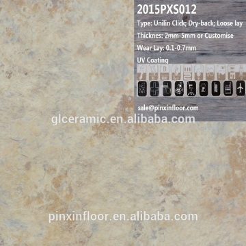 Wear layer 0.1mm-0.7mm Beveled Edge Fiber glass sandwiched