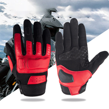 Atmungsaktives Touchscreen -Motorradhandschuhe mit Knöchelschutz für Männer und Frauen