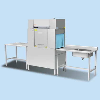 RUITAI Commercial Long Conveyor Freestanding Inclined Dishwashing Machine