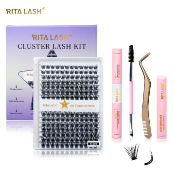 Kit di ciglia fai -da -te Ritalash: cluster di ciglia da 168 pezzi con accessori