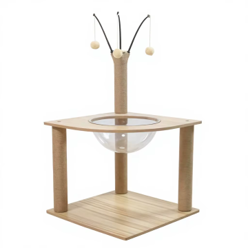 ศูนย์กิจกรรม Modern Luxury Cat Tree ไม้ Tower Scratcher ในร่มหลายระดับ Climbing House แขวนของเล่น REST แพลตฟอร์มง่าย