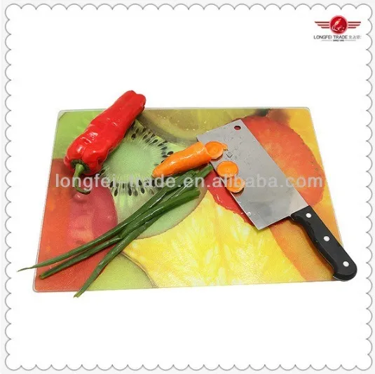 Custom Made Tempered Glass Cutting Boards with Non-Slip Mat