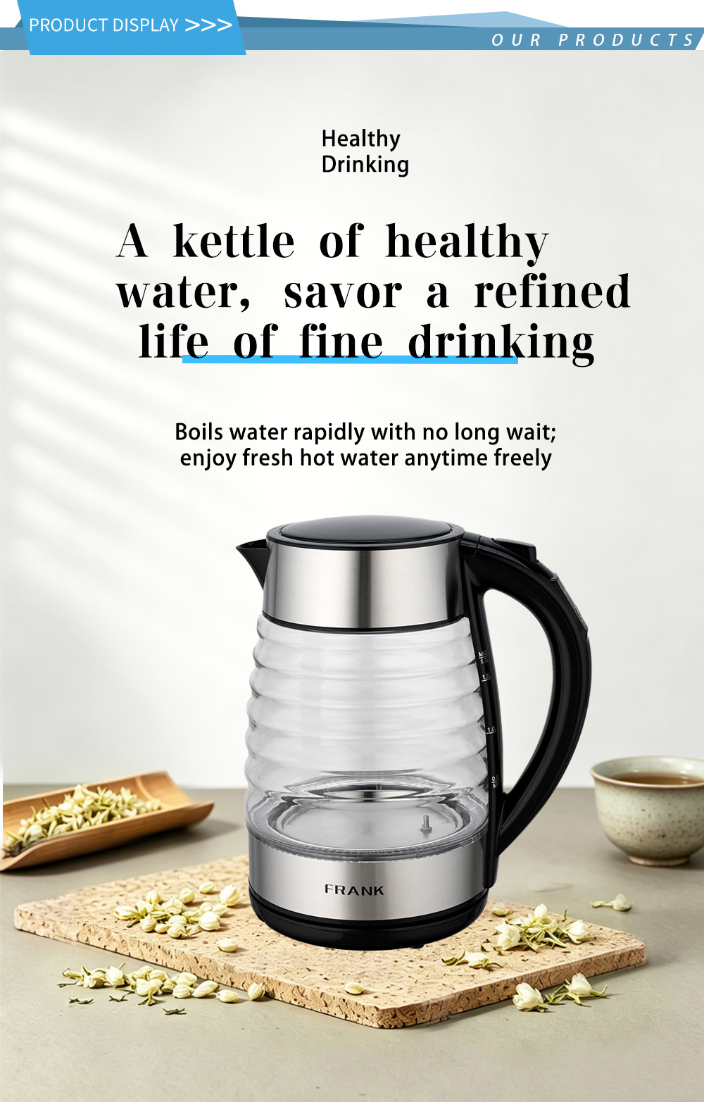 Glass Kettle FK-1805- 1