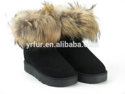 2015 Best quality raccoon fur cuff/ shoes fur cuff