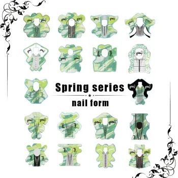 Customized Green Spring Plastic Nail Forms - Professional Aluminium Nail Form Roll