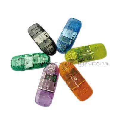 Fy1035c Portable Designed Usb 2.0 Flash Memory Sd Card Reader ( Double Caps )