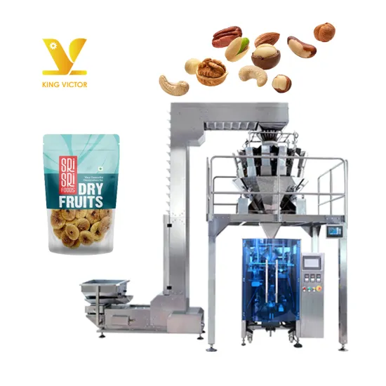 Automatic Nitrogen Flushing Packing Machine for Nuts, Snacks, Biscuits, Gummies, Potato Chips, and Coffee Beans