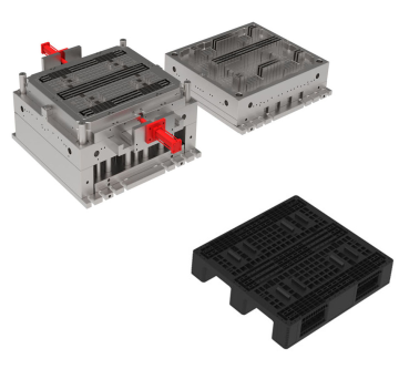 Large Stackable Plastic HDPE Pallet Mold for Warehouse Storage