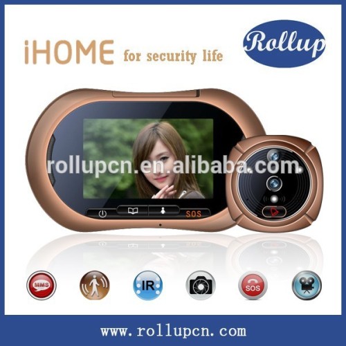 High quality auto call security doorbell, peephole door wifi camera,wifi door viewer