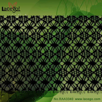 In Stock Garment Polyester Buy Black Lace Fabric