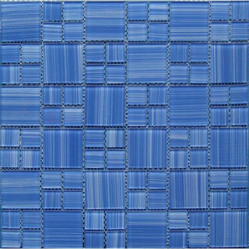 Mosaïque de verre Stripe main peinture