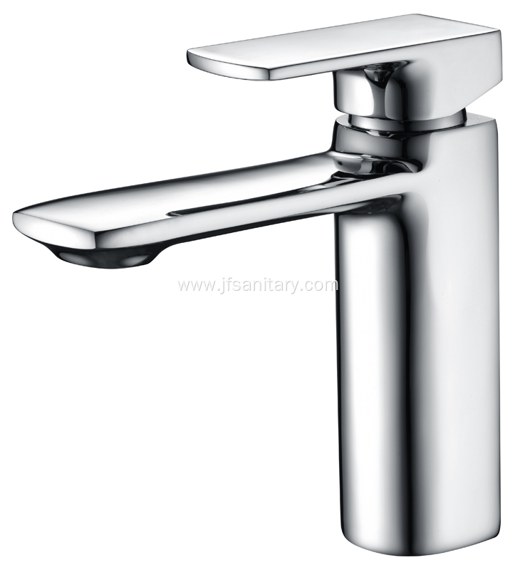 Brass Bathroom Water Faucets With Polished Chrome