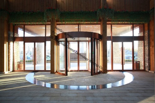 Beautiful Automatic Copper Revolving Door DB-XZ0012