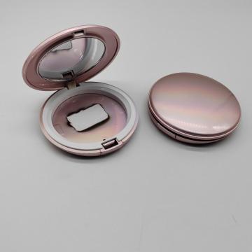 Case compacte à pression ronde en plastique 10g avec miroir