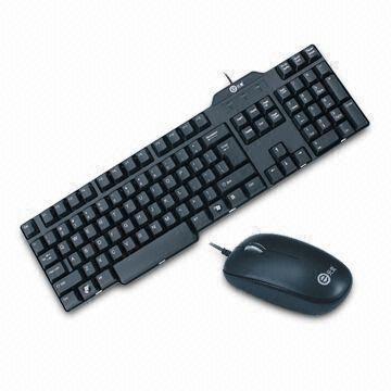 Desktop Wired Splash-proof Keyboard and Mouse Suit with Special Dale and Working Time Super