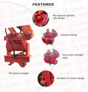 Double Locking Quick Hitch Coupler for Excavators - Construction, Farming & Digging