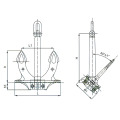 Ancre Hall de type A / B / C pour l&#39;usage marin