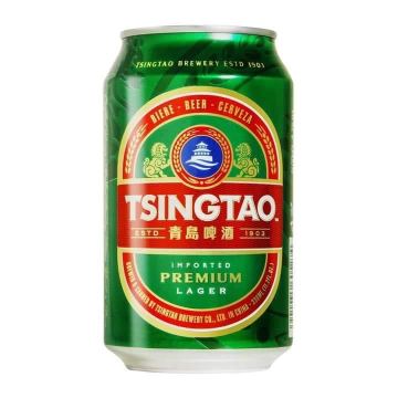 Cerveza Tsingtao、En Lata、330ml、Cerveza oponoble en cuba、Cerveza人気のEn Cuba、Cerveza Para cuba。
