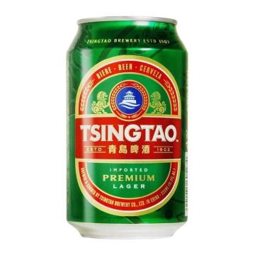 CERVEZA Tsingtao, en LATA, 330ML, cerveza disponible en cuba, cerveza popular en cuba, cerveza para cuba.