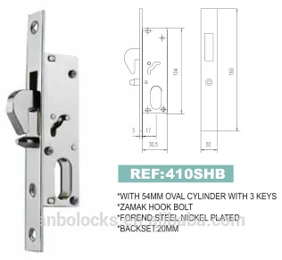 aluminium europe door lock body