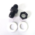 Black Aluminum Straight AN6 Fuel Cell Bulkhead Adapter