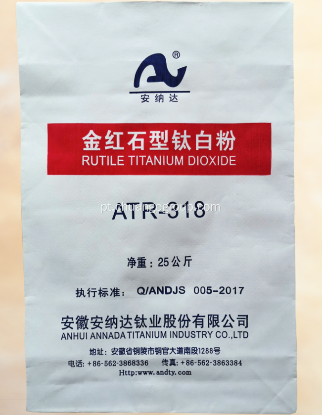 Dióxido de titânio Annada Preço da planta ATR318 para plástico
