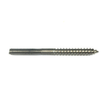 Skru Kayu Double Ended: A2-70 Stainless Steel Double Thread Lag Screw