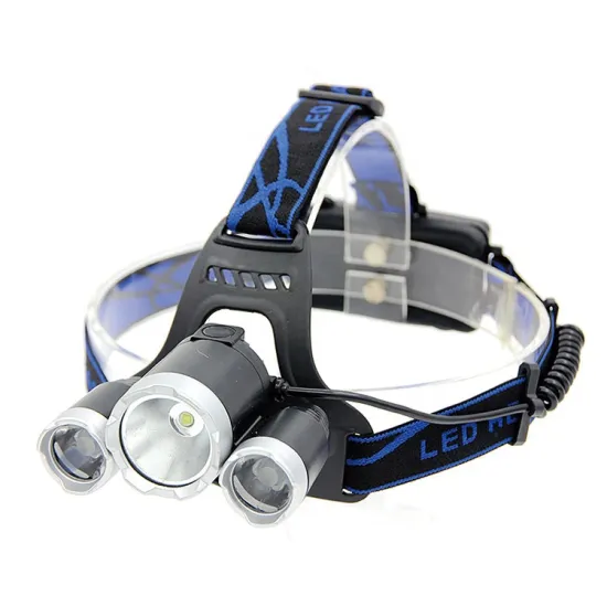 USB Rechargeable LED Headlight with Zoomable Magnet for Camping and Hiking