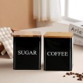 Coffee Stainless Steel Galvanized Iron Storage Canister