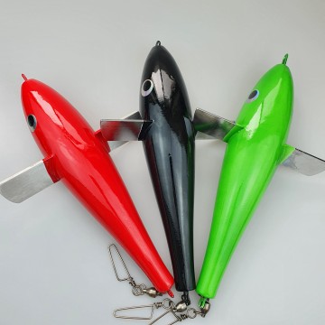 Handmade Wooden Hard Fishing Lure - 480g Big Wood Boat Trolling Bait