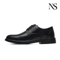 Zapatos Derby de negocios de cuero suave mate negro para hombre