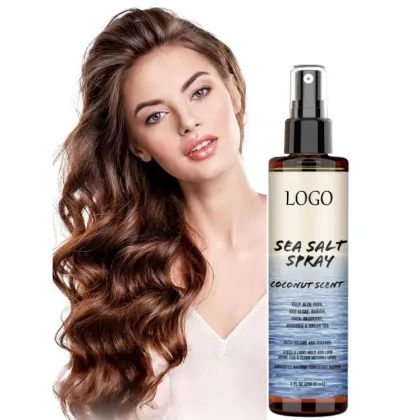 Customize Logo Natural Coconut Sea Kelp Texture Sea Salt Water Spray For Hair
