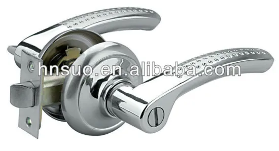 classical three lever tubular handle door lock bathroom