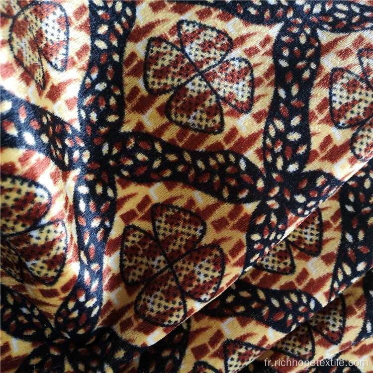 Tissu imprimé africain en tricot de trame en polyester Ankara