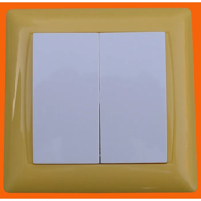 Sakelar Dinding Satu Arah Dua Gang Eropa (F6002)