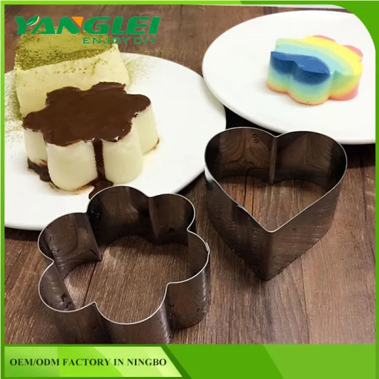 FDA Food grade Stainless Steel Flower Mousse Cake Pastry Rings Baking Mold