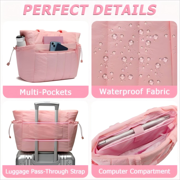 Women's Waterproof Custom Polyester Tote Bag