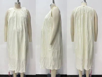 Round Neck Yellow Maternity Dress