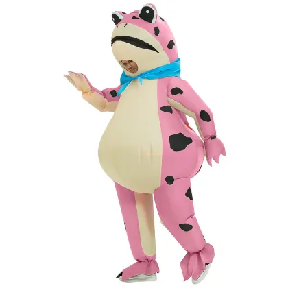 Halloween Pink Frog Inflatable Polyester Adult Mascot Costume