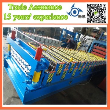 2015 Haide doubel layer deck floor roll forming machine with PLC control
