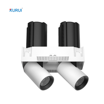 Stretch Double Head Anti Glare 7W/12W/20W COB Led Spot Down Light Adjustable Recessed Downlight